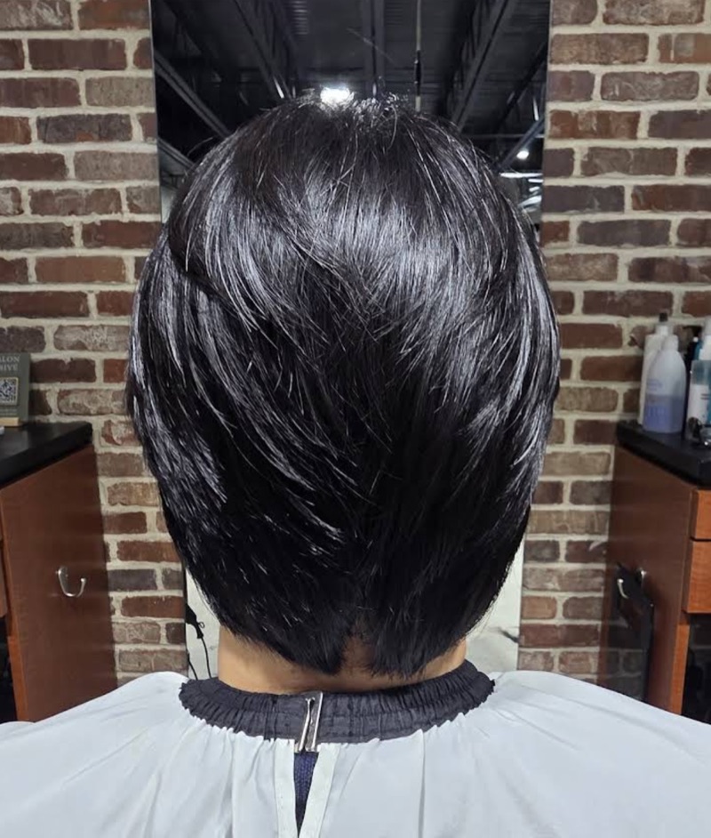 Sleek angled bob